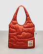 COACH®,Coachtopia Loop Quilted Cloud Tote,Polyester,Large,Deep Orange,Front View