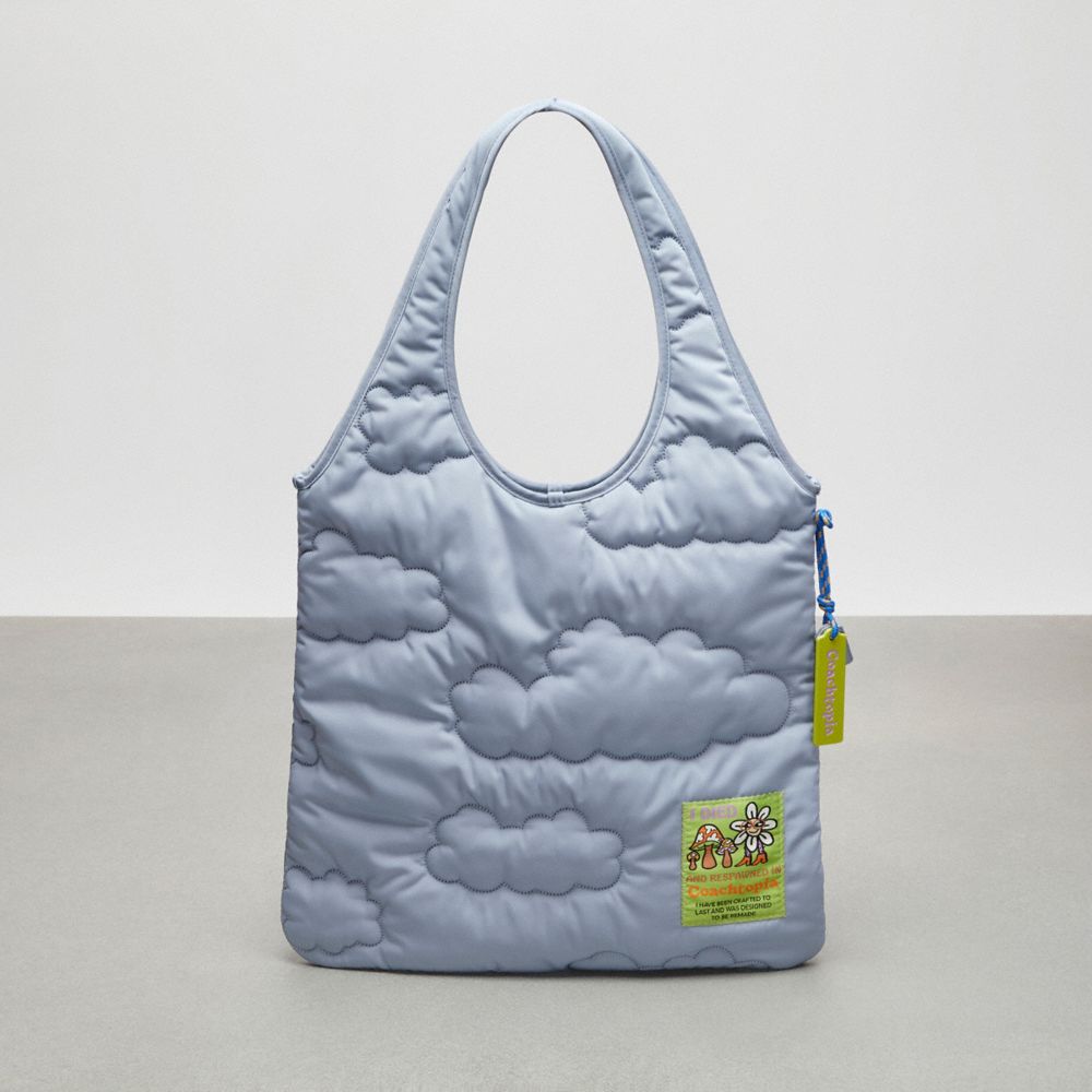 COACH®,Coachtopia Loop Quilted Cloud Tote,Recycled Polyester,Large,Coachtopia Loop,Twilight,Front View