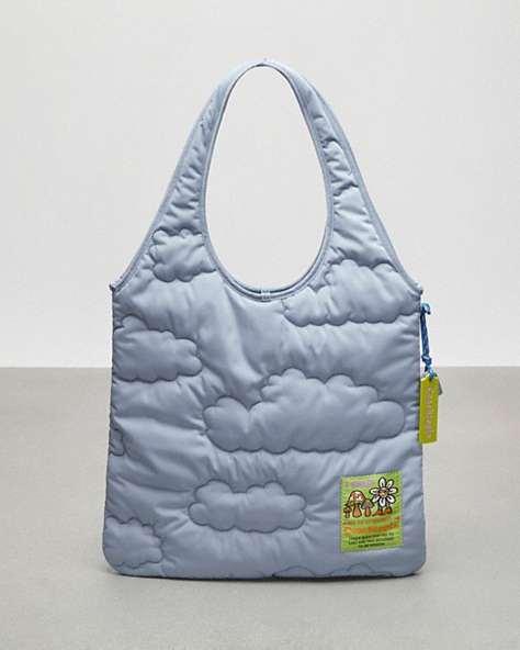 COACH®,Coachtopia Loop Quilted Cloud Tote,Polyester,Large,Twilight,Front View