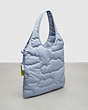 COACH®,Coachtopia Loop Quilted Cloud Tote,Polyester,Large,Twilight,Angle View