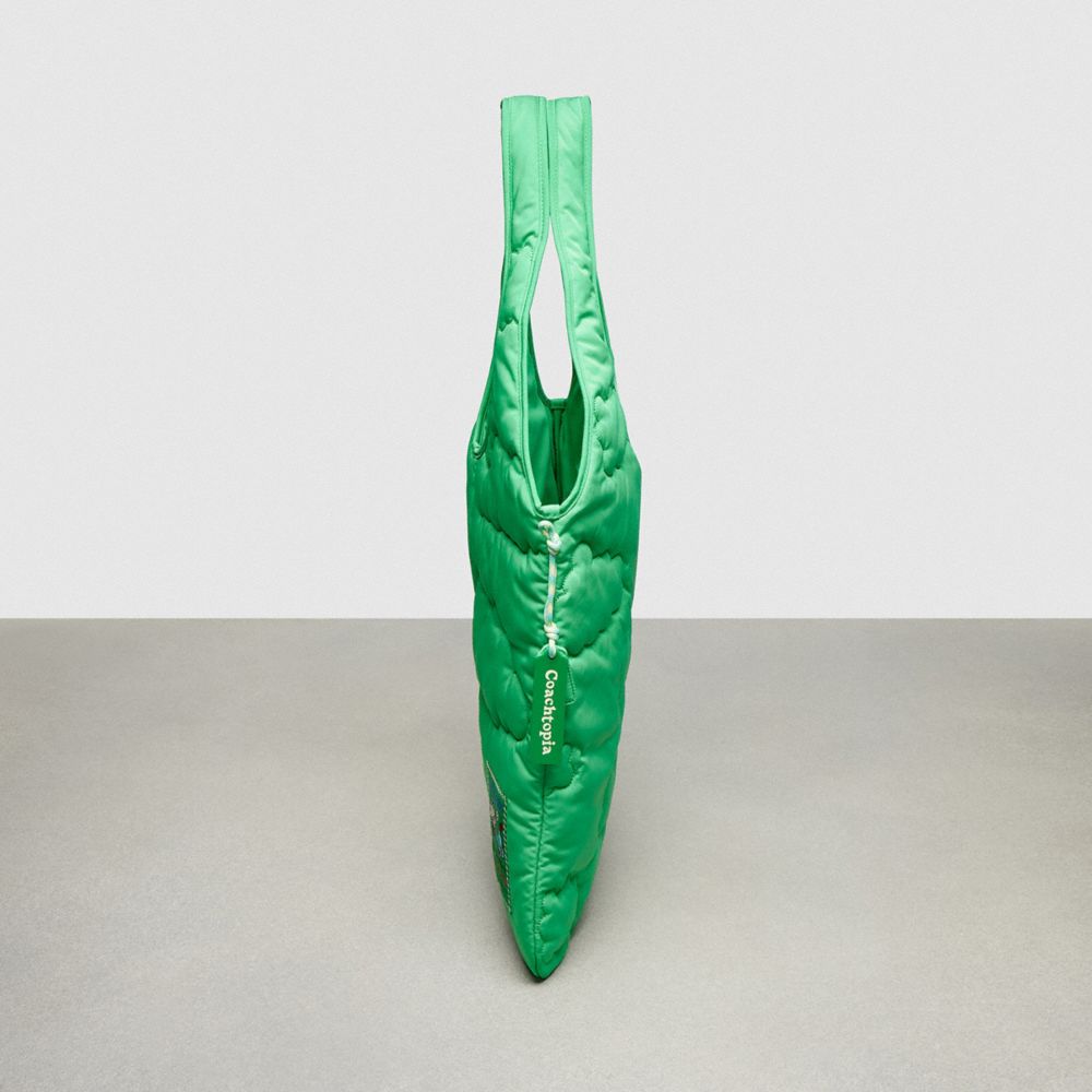 COACH®,コーチトピア ループ フラット トート・リサイクル ポリエステル・クラウド キルティング,バッグ,ｴﾚｸﾄﾘｯｸ ｹﾙﾌﾟ