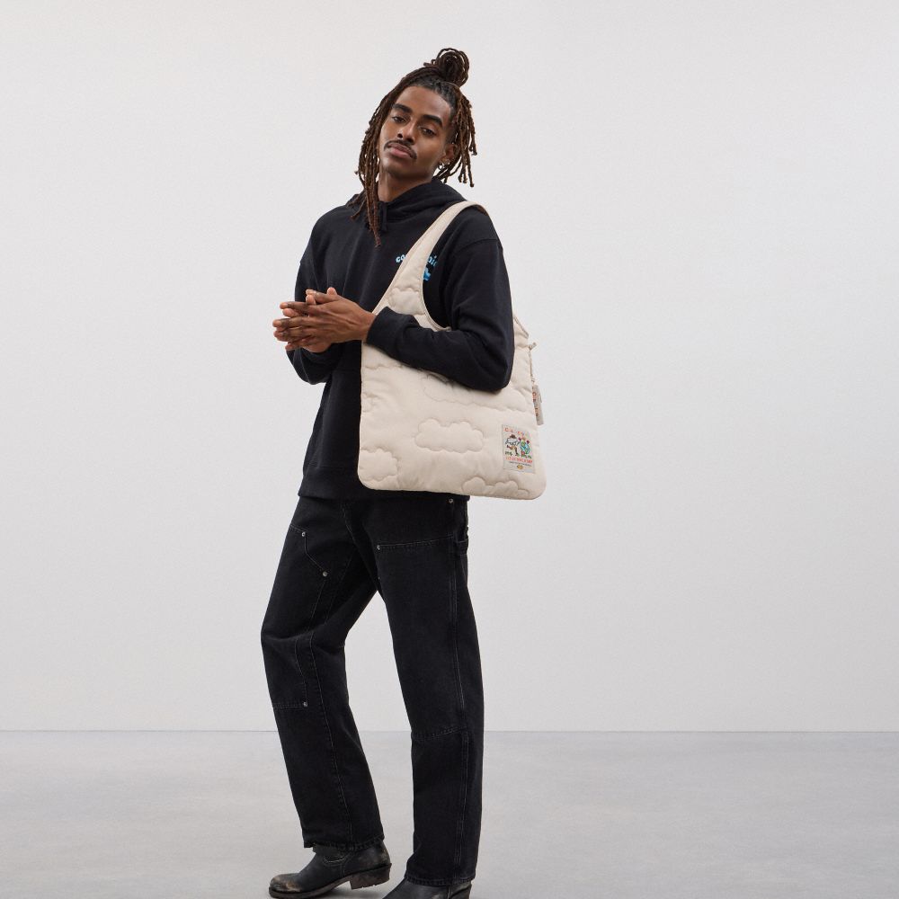 Coach Topia Loop Gesteppte Wolken Tote In White