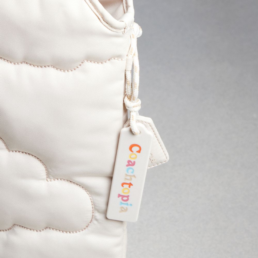 COACH®,Coachtopia Loop Flat Tote With Cloud Quilting,Recycled Polyester,Lining Recycled Polyester,Tote,Logo,Embroidered,Ap...,,Group View
