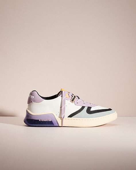 COACH®,RESTORED CITYSOLE COURT SNEAKER,White/Soft Lilac,Front View