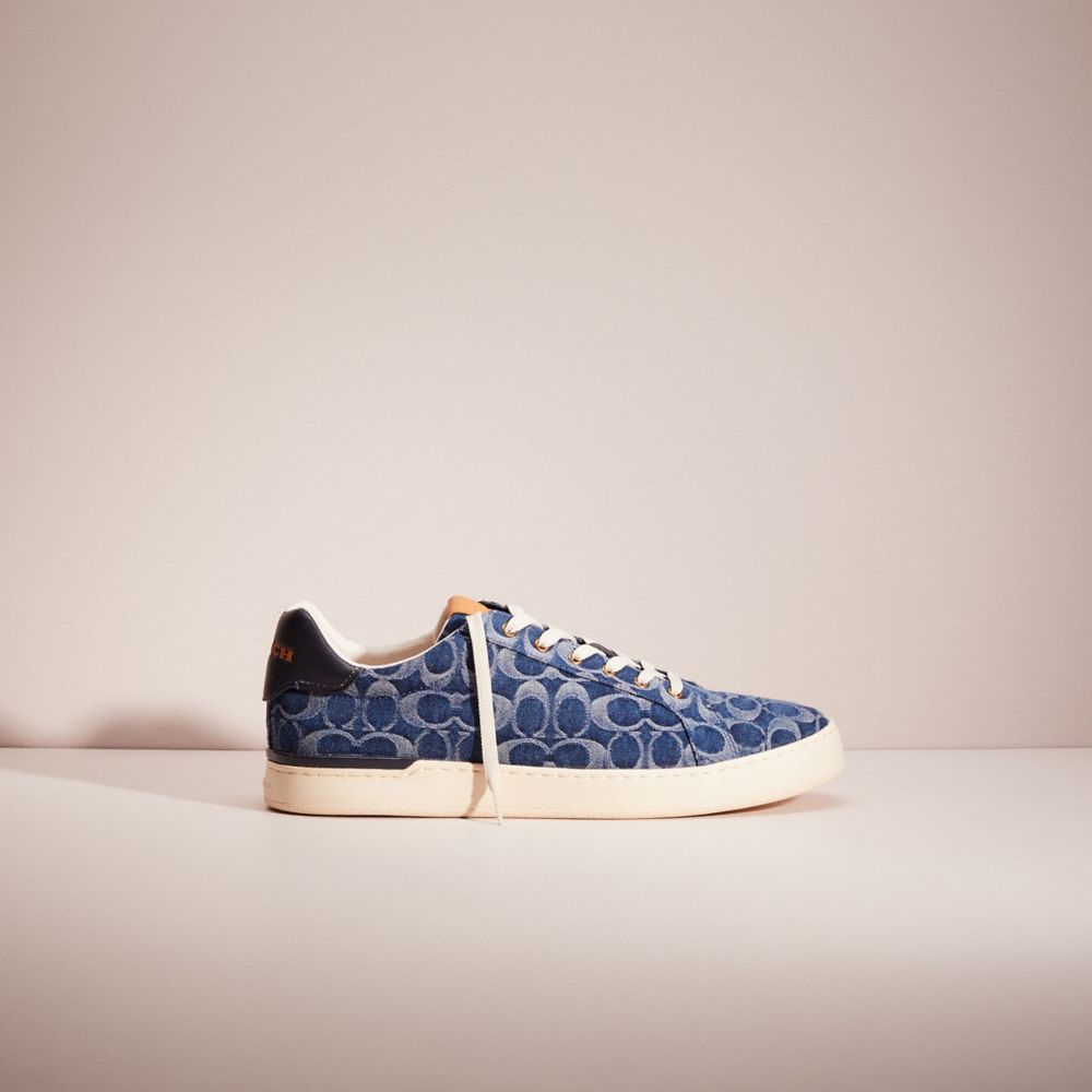 COACH Lowline Leather Lace-Up Sneakers