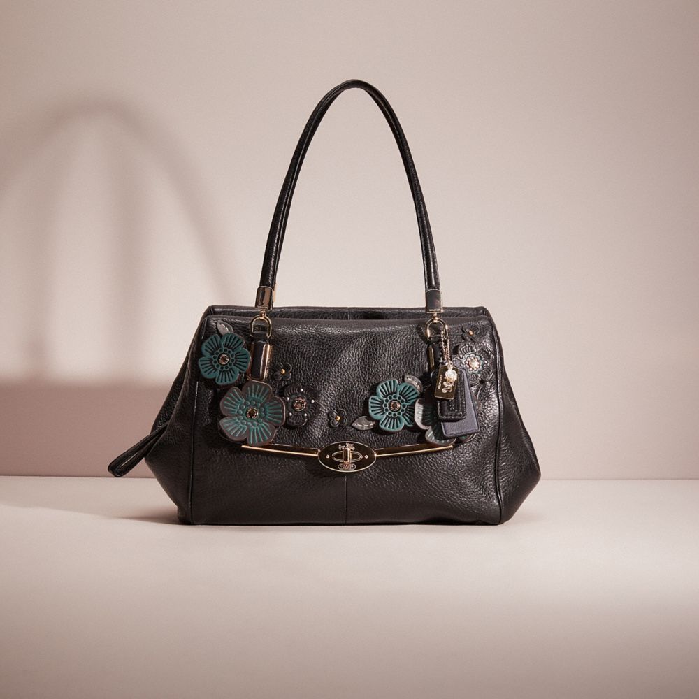 COACH Madison Mini Satchel in Leather in Black