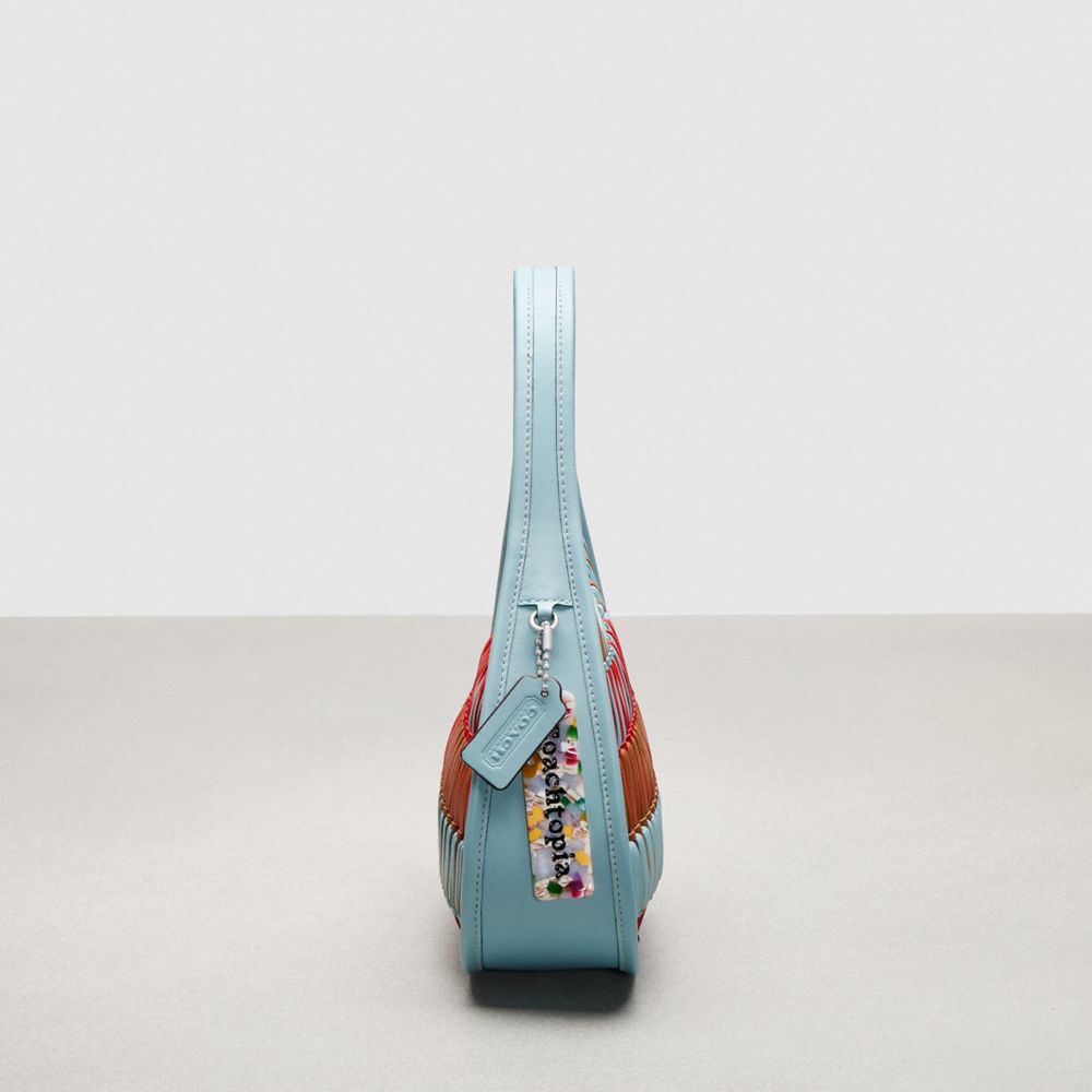 COACH®,Ergo Bag In Basket Weave Upcrafted Leather,Leather,Lining Leather,Acrylic,Shoulder Bag,Logo,Embossed,Day Party,Multi Color,Group View