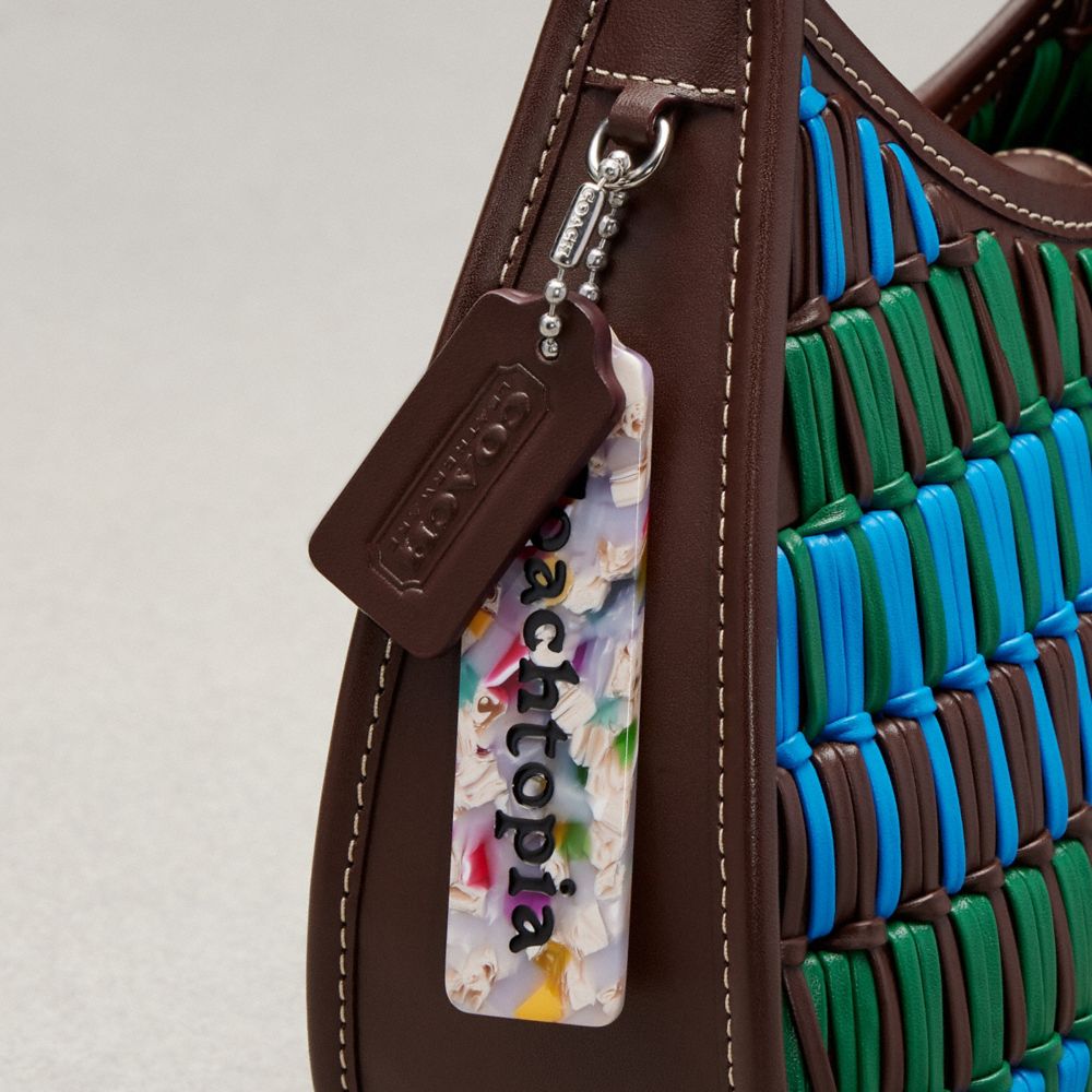 COACH®,Ergo Bag In Basket Weave Upcrafted Leather,Leather,Lining Leather,Acrylic,Shoulder Bag,Embossed,Logo,Day Party,Multi Color,Group View