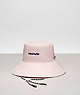 COACH®,Coachtopia Loop Embroidered Bucket Hat,Pink/Multi,Front View
