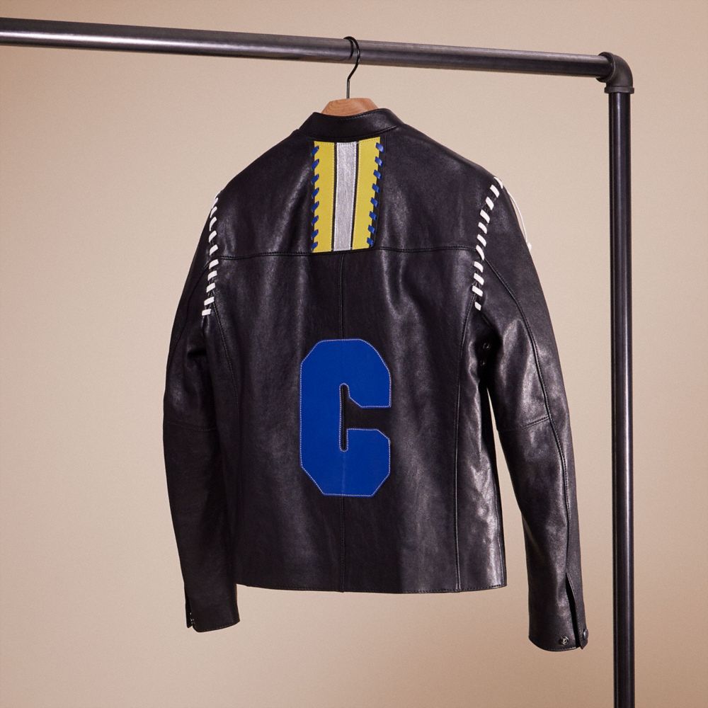 COACH®,PITONE LUCIDO,Noir,Back View