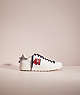 COACH®,UPCRAFTED C101 LOW TOP SNEAKER,Leather,White/Silver,Front View