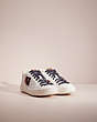 COACH®,UPCRAFTED C101 LOW TOP SNEAKER,Leather,White/Silver,Angle View
