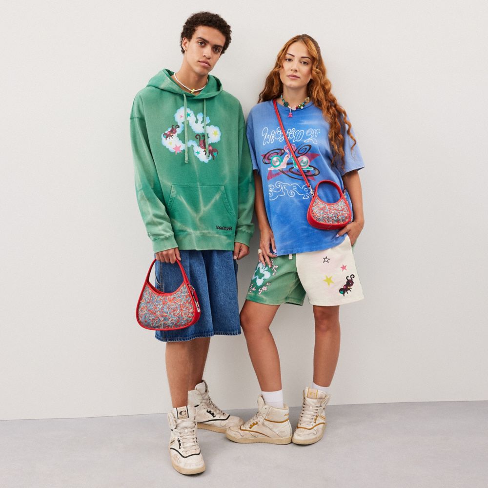 COACH®,Mini Ergo Bag In Upcrushed Upcrafted Leather,Leather,Lining Leather,Acrylic,Crossbody,Plastic,Embossed,Logo,Compact...,Multi Color,Scale View
