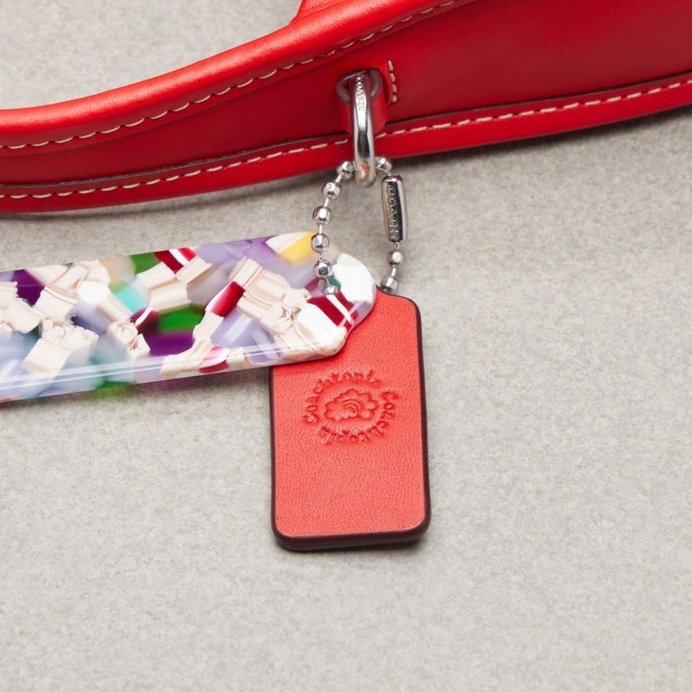 COACH®,Mini Ergo Bag In Upcrushed Upcrafted Leather,Leather,Lining Leather,Acrylic,Crossbody,Plastic,Embossed,Logo,Compact...,Multi Color