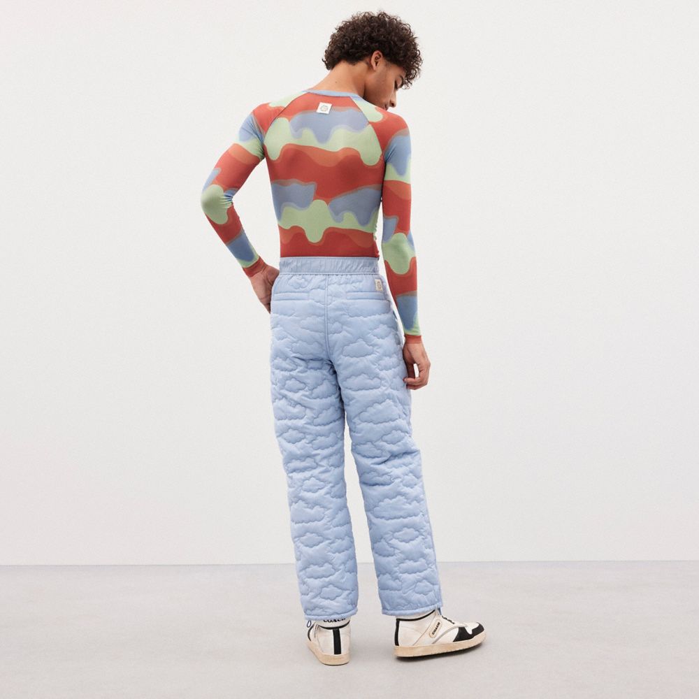 COACH®,Mesh Top With Wavy Print,Recycled Polyester,T Shirt,Sustainable,Multi Color,Scale View