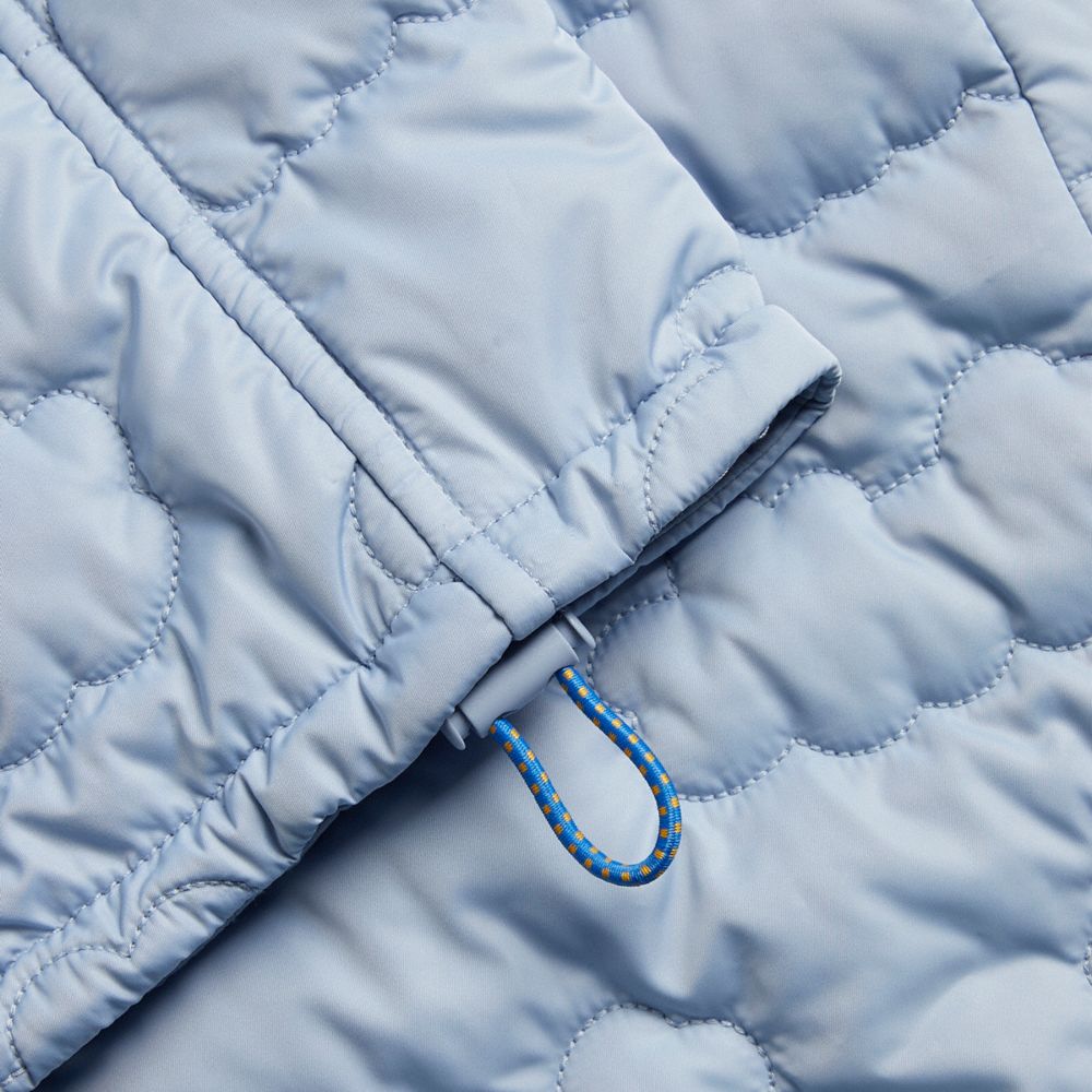COACH®,Coachtopia Loop Cloud Quilted Pants,Recycled Polyester,Straight,Casual,Blue,Closer View