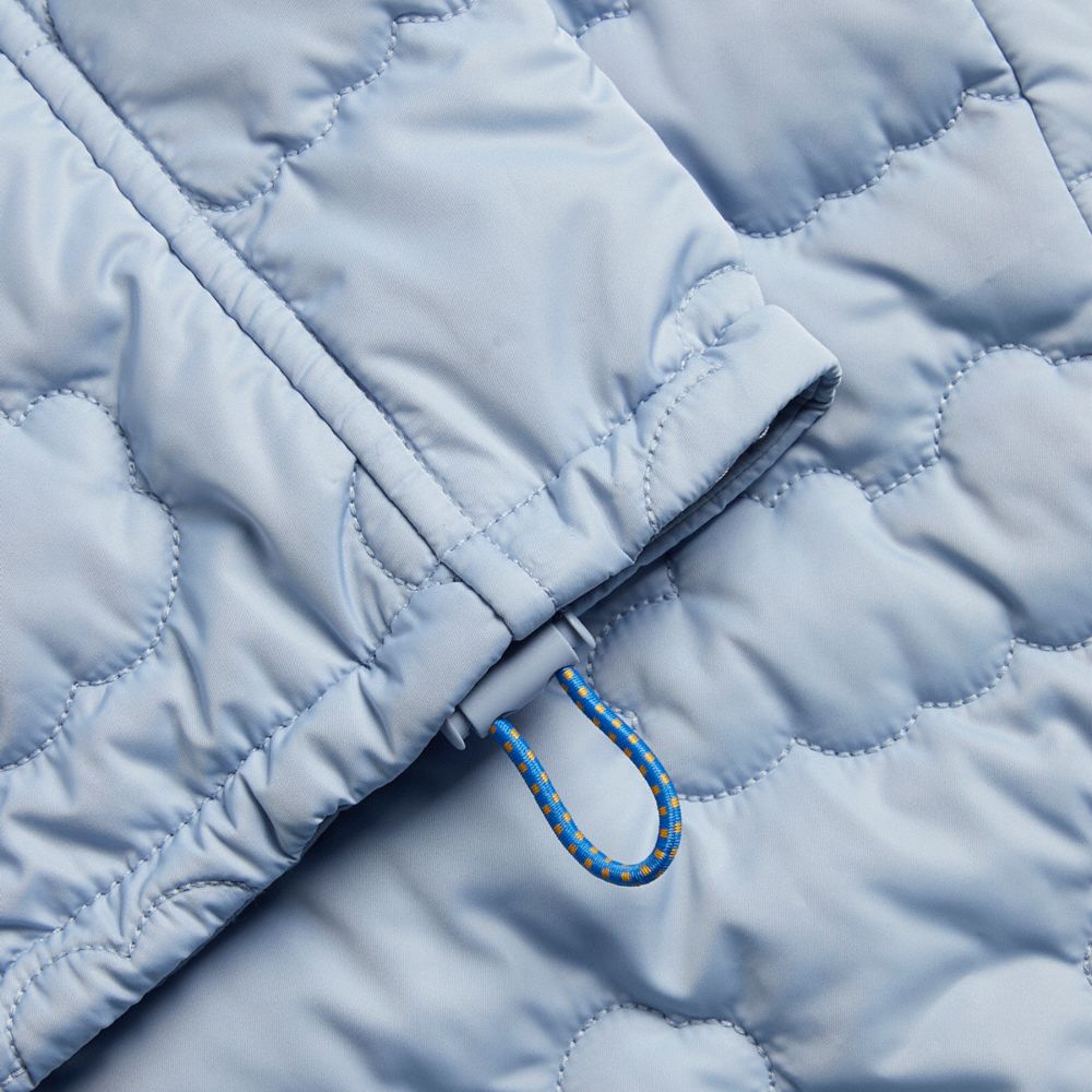 COACH®,Coachtopia Loop Cloud Quilted Pants,Blue,Closer View