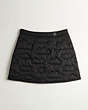 COACH®,Coachtopia Loop Quilted Cloud Skirt,Polyester,Black,Back View