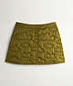 COACH®,Coachtopia Loop Quilted Cloud Skirt,Polyester,Olive Green,Front View