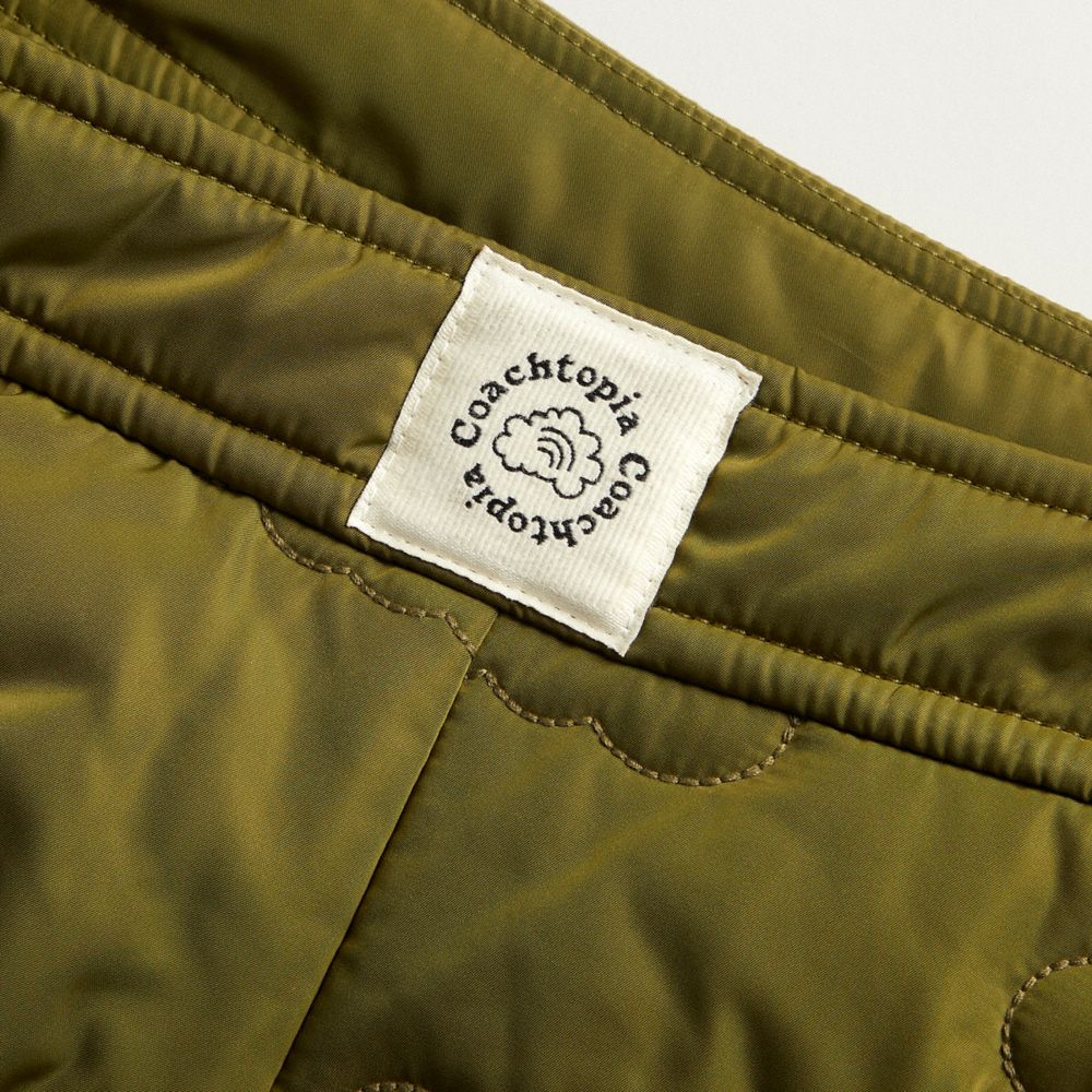 COACH®,Jupe matelassée en nuage à boucle Coachtopia,Coachtopia Loop,Vert olive