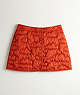 COACH®,Coachtopia Loop Quilted Cloud Skirt,Polyester,Deep Orange,Front View