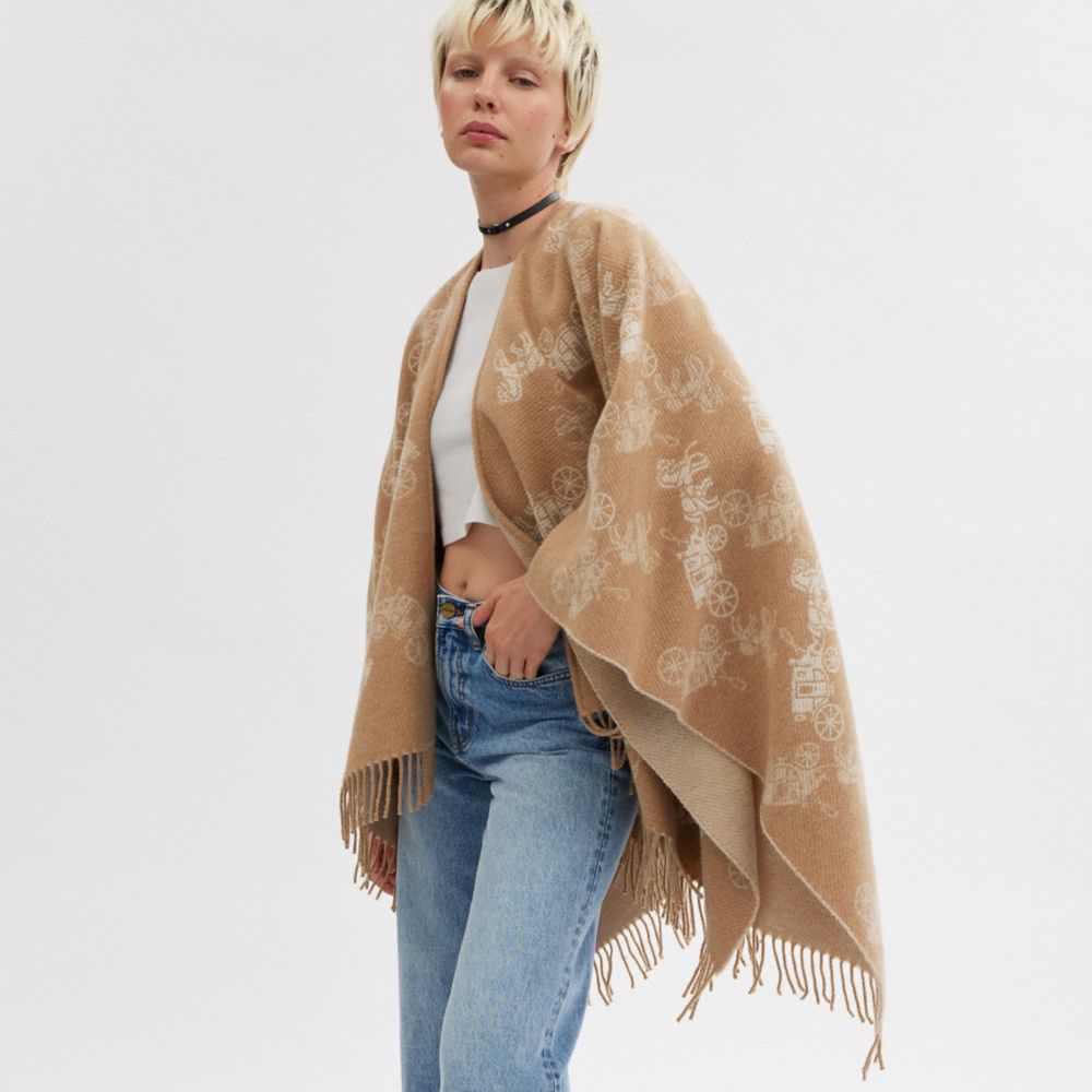 Coach clearance poncho coat