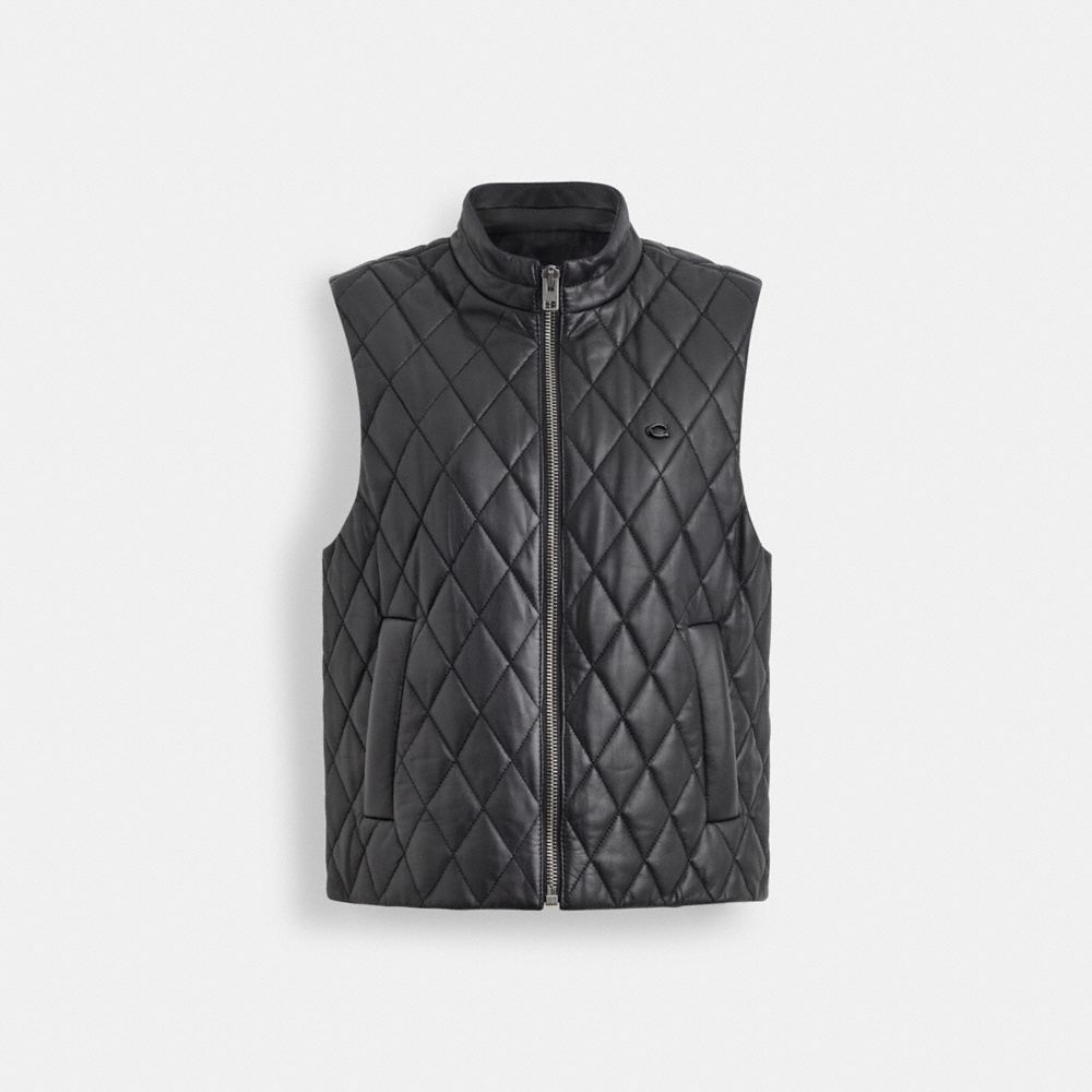 Leather Quilted Vest