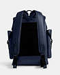 COACH®,HITCH BACKPACK,Glovetanned Leather,Large,Deep Blue,Back View