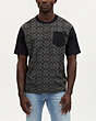 COACH®,SIGNATURE T-SHIRT IN ORGANIC COTTON,cotton,Charcoal Signature,Scale View