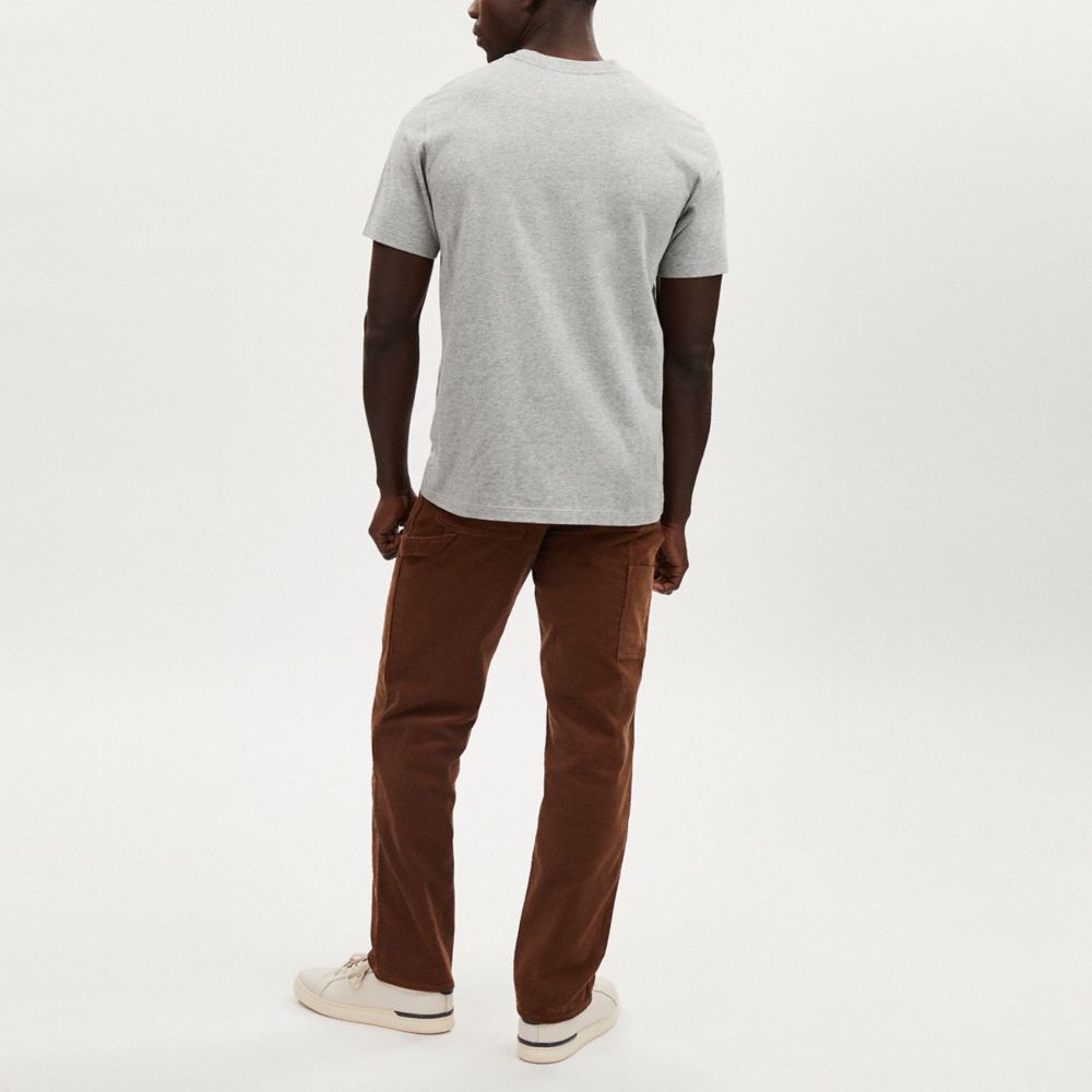 COACH®,Signature Square T Shirt In Organic Cotton,Organic Cotton,T Shirt,Color Block,Word Embellishment,Logo,Casual,,Scale View