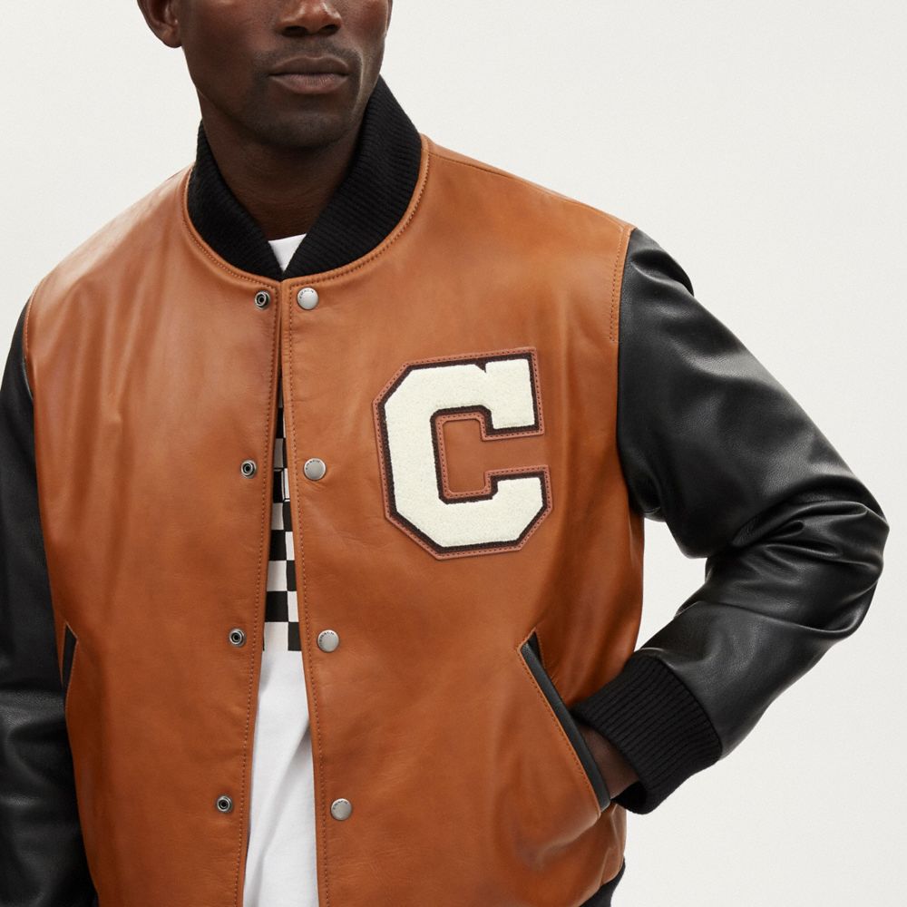 Leather Varsity Jacket