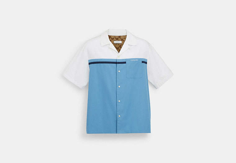 Coach Outlet Scout Shirt In Organic Cotton In Blue Multicolor