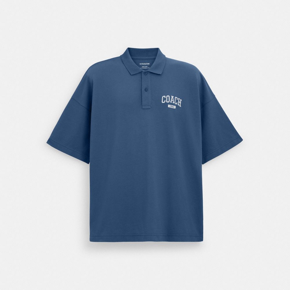 Shop Coach Outlet Relaxed Polo In Navy