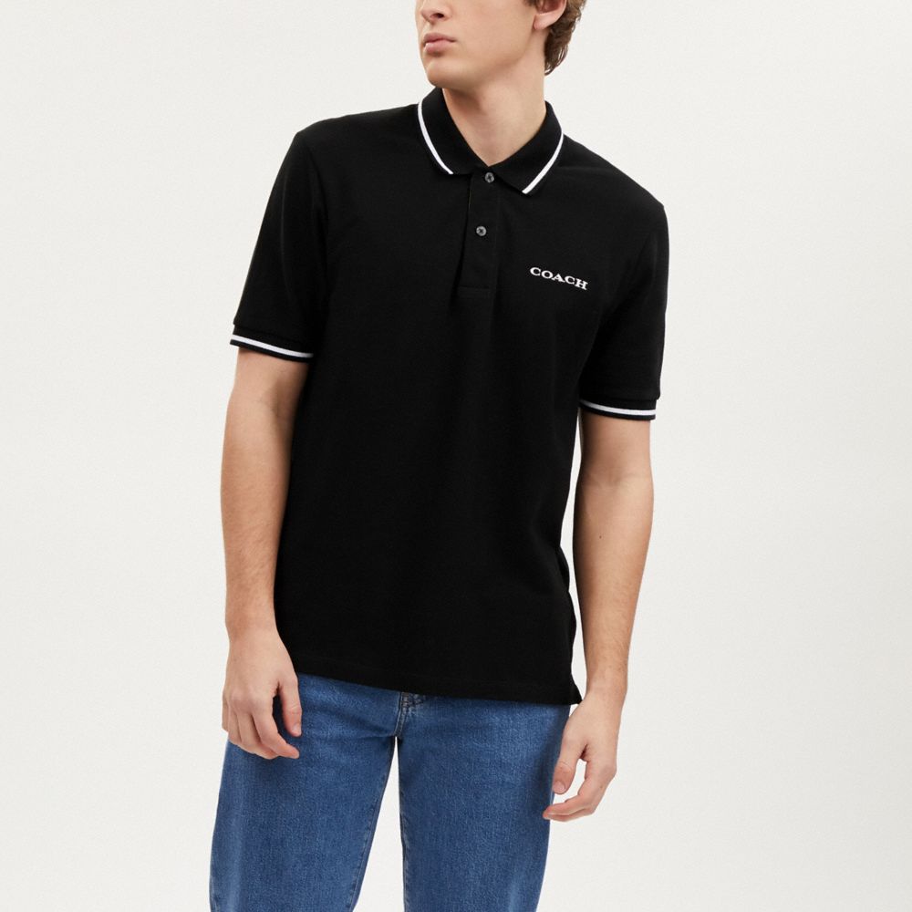 COACH®,SIGNATURE POLO,Black,Scale View