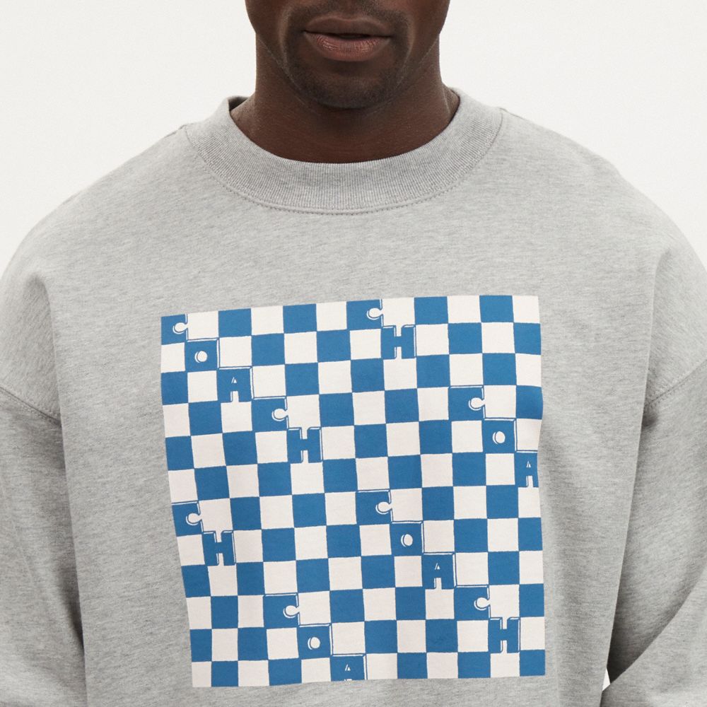 Checkered sweatshirt hot sale