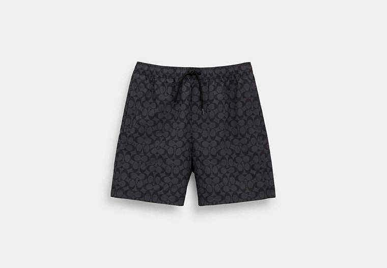 Coach Outlet Signature Swim Trunks In Grey
