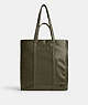 COACH®,HALL TOTE BAG,Leather,Large,Army Green,Front View