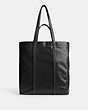 COACH®,HALL TOTE,Leather,Black,Front View