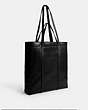 COACH®,HALL TOTE,Leather,Black,Angle View