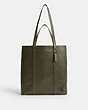 COACH®,HALL TOTE BAG 33,Leather,Large,Army Green,Front View
