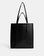COACH®,HALL TOTE BAG 33,Leather,Large,Black,Front View