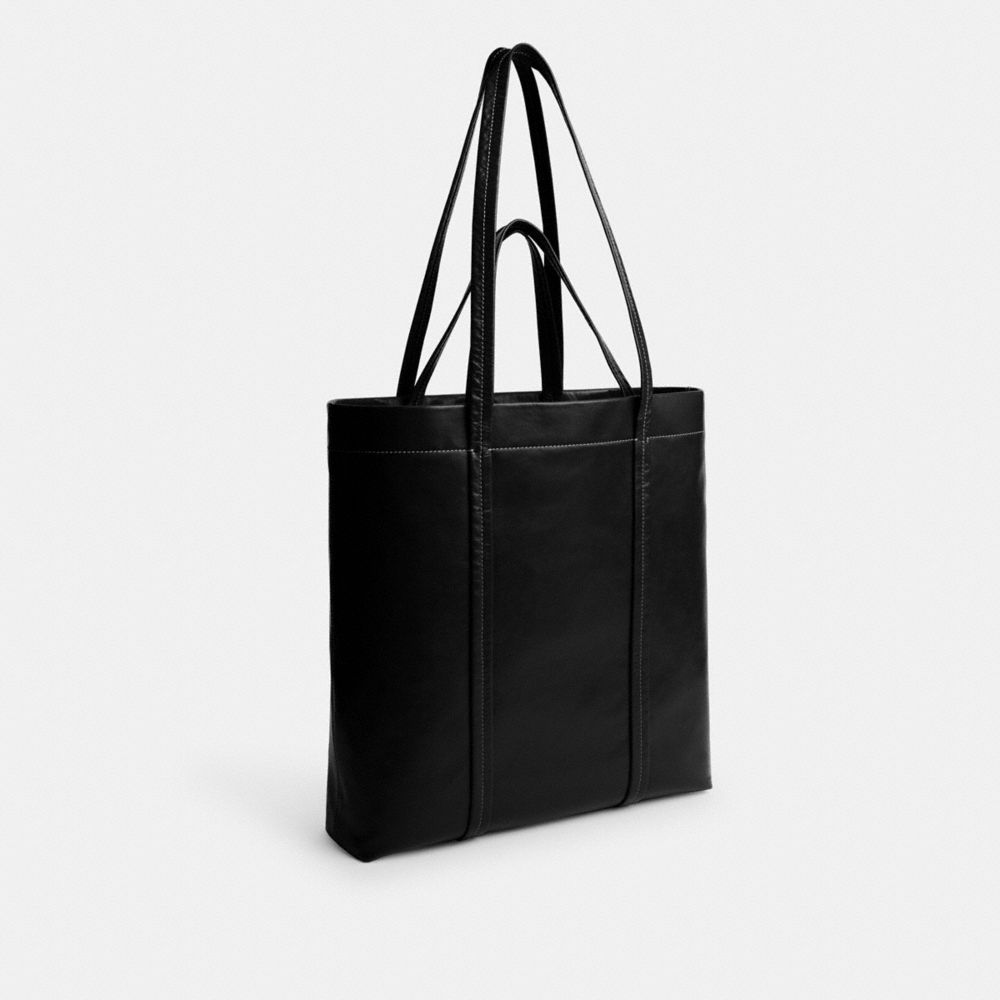 COACH®,Hall Tote Bag 33,Leather,Tote,Logo,Casual,Black,Angle View
