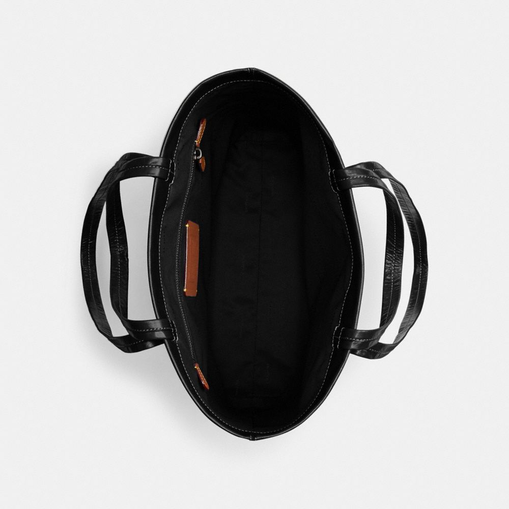 COACH®,Hall Tote Bag 33,Leather,Tote,Logo,Casual,Black,Inside View,Top View
