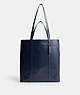 COACH®,HALL TOTE 33,Leather,Large,Deep Blue,Front View