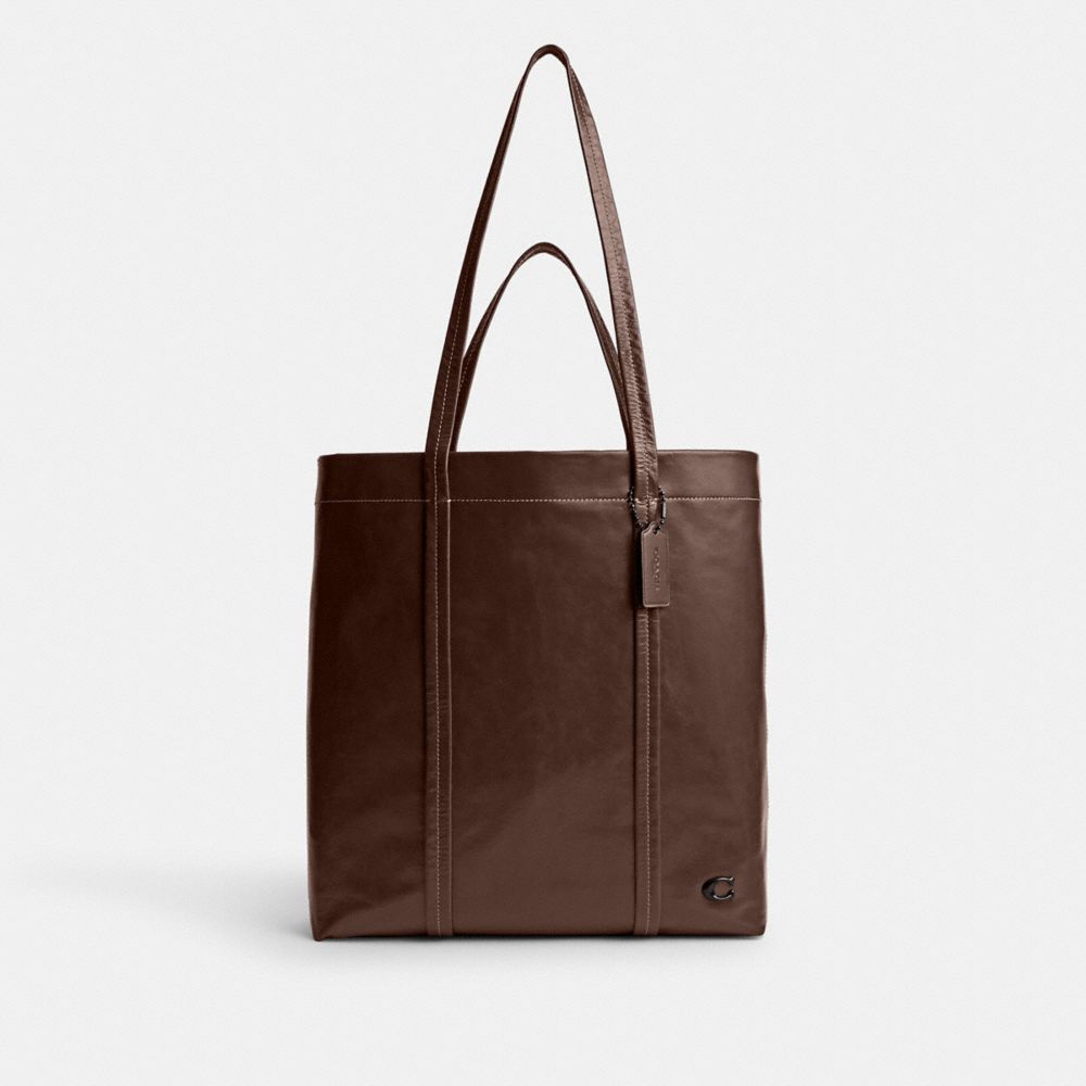 COACH®,HALL TOTE BAG 33,Leather,Large,Maple,Front View