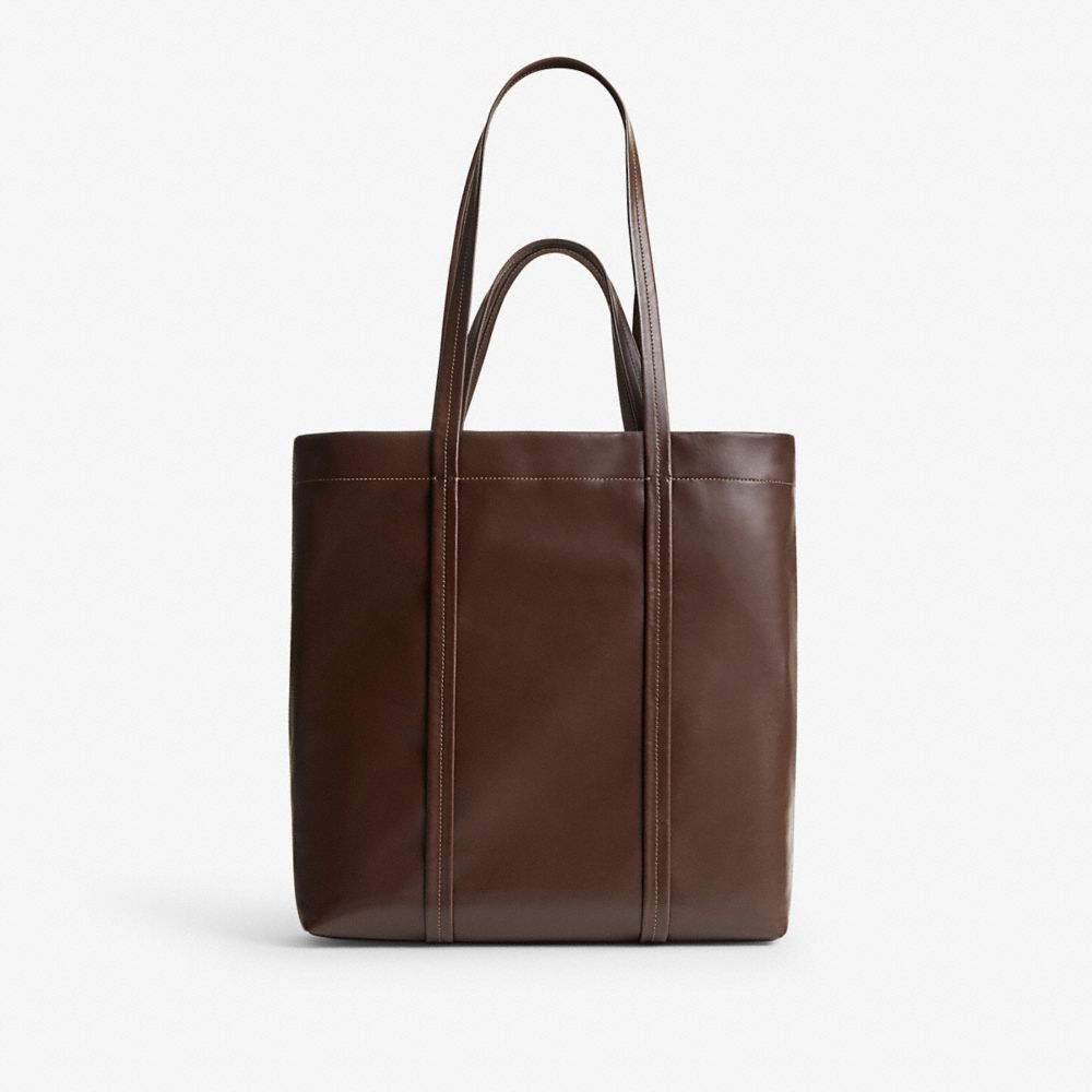 COACH®,HALL TOTE BAG 33,Leather,Large,Maple,Back View