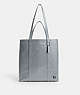 COACH®,HALL TOTE 33,Leather,Large,Grey Blue,Front View