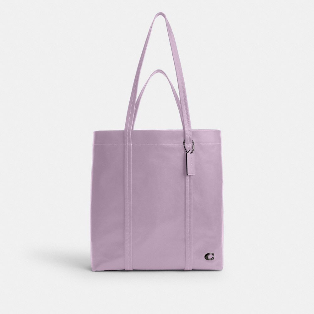 COACH®,HALL TOTE BAG 33,Leather,Large,Soft Purple,Front View