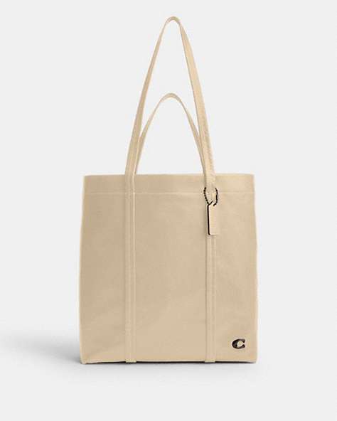 COACH®,HALL TOTE 33,Leather,Large,Ivory,Front View