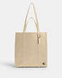 COACH®,HALL TOTE BAG 33,Leather,Large,Ivory,Front View